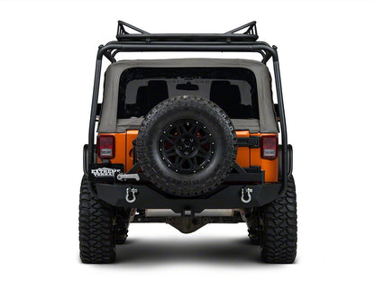 Barricade Roof Rack Basket; Textured Black (07-25 Jeep Wrangler JK & JL)