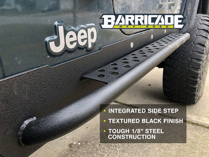 Barricade Rocker Guards with Steps (97-06 Jeep Wrangler TJ, Excluding Unlimited)