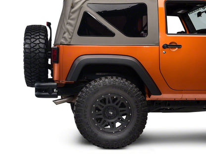 Barricade Rear Tubular Bumper with Wrap-Around; Textured Black (07-18 Jeep Wrangler JK)
