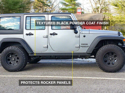 Barricade Rubi Rails; Textured Black (07-18 Jeep Wrangler JK 4-Door)