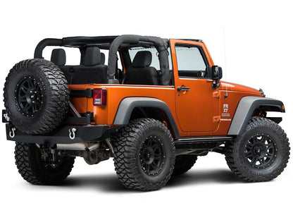 Barricade Enhanced Rubi Rails; Textured Black (07-18 Jeep Wrangler JK 2-Door)