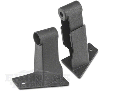 Barricade Side Mirror Relocation Kit; Textured Black (07-18 Jeep Wrangler JK)