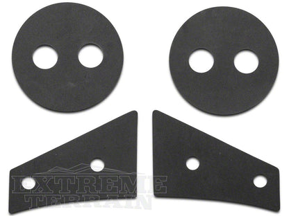 Barricade Side Mirror Relocation Kit; Textured Black (07-18 Jeep Wrangler JK)