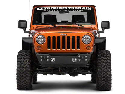 Barricade Side Mirror Relocation Kit; Textured Black (07-18 Jeep Wrangler JK)