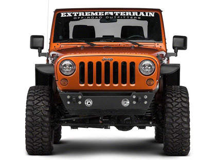 Barricade Side Mirror Relocation Kit; Black (07-18 Jeep Wrangler JK w/o Factory Powered & Heated Mirrors)