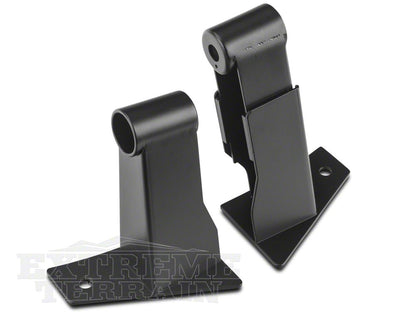 Barricade Side Mirror Relocation Kit; Black (07-18 Jeep Wrangler JK w/o Factory Powered & Heated Mirrors)
