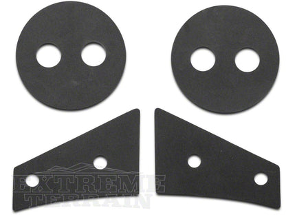 Barricade Side Mirror Relocation Kit; Black (07-18 Jeep Wrangler JK w/o Factory Powered & Heated Mirrors)