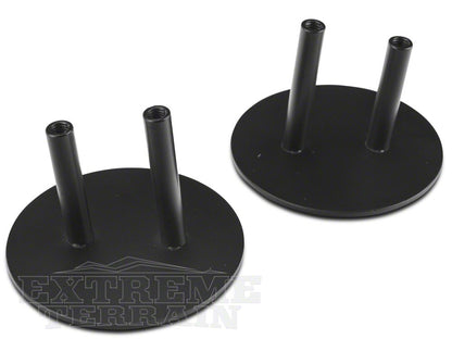 Barricade Side Mirror Relocation Kit; Black (07-18 Jeep Wrangler JK w/o Factory Powered & Heated Mirrors)
