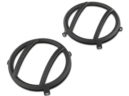 Barricade Headlight Guard; Textured Black (07-18 Jeep Wrangler JK)