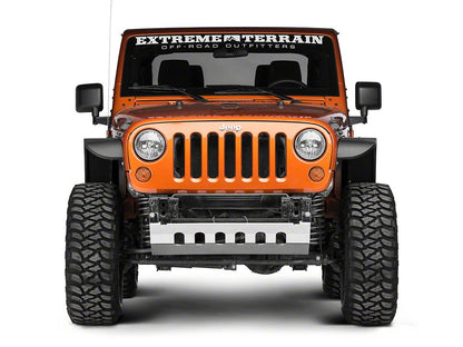 Barricade Front Skid Plate; Stainless Steel (10-18 Jeep Wrangler JK)