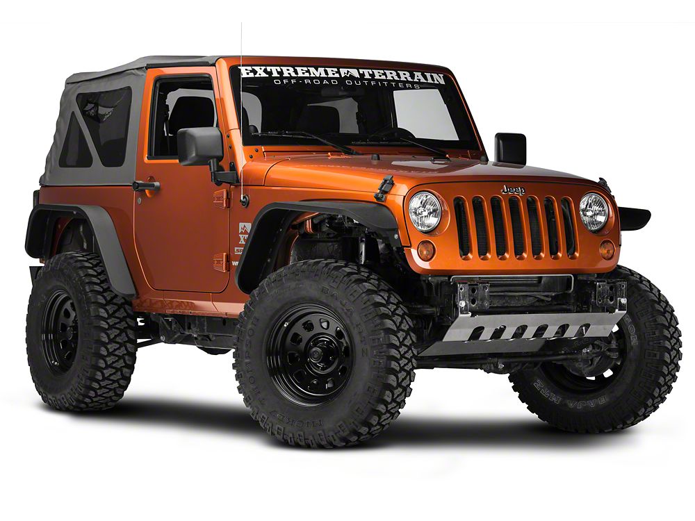 Barricade Front Skid Plate; Stainless Steel (10-18 Jeep Wrangler JK)