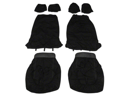Barricade Custom Trailproof Front Seat Covers with Pockets; Black (07-18 Jeep Wrangler JK)
