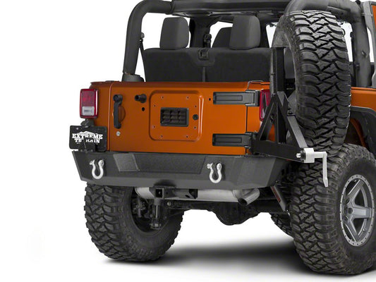 Barricade Extreme HD Rear Tire Carrier for Barricade Extreme HD Bumper Only (07-18 Jeep Wrangler JK)