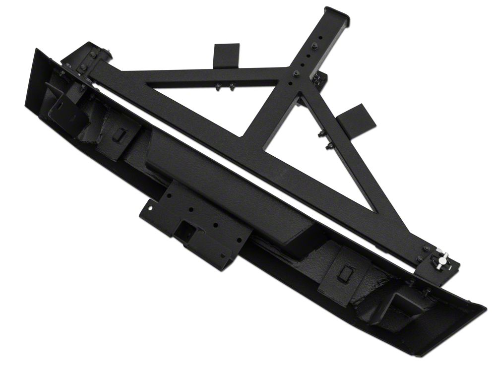 HD Crawler Full Width Rear Bumper With Tire Carrier & D-Rings For 2007-2018 Jeep Wrangler JK