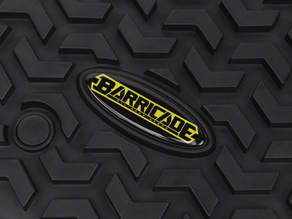Barricade Front Floor Mats; Black (07-18 Jeep Wrangler JK)