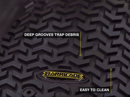 Barricade Front Floor Mats; Black (07-18 Jeep Wrangler JK)