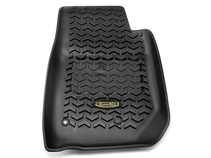 Barricade Front Floor Mats; Black (07-18 Jeep Wrangler JK)