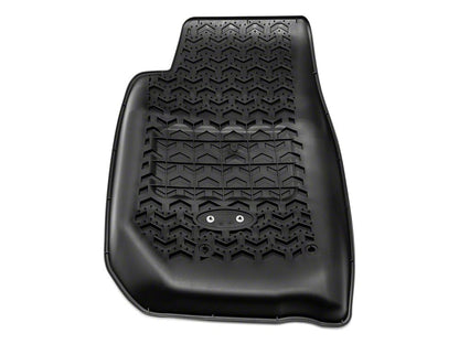 Barricade Front Floor Mats; Black (07-18 Jeep Wrangler JK)