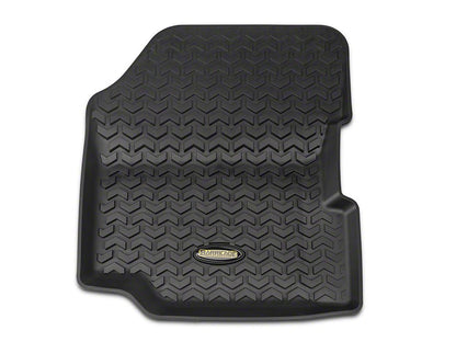 Barricade Front Floor Mats; Black (87-95 Jeep Wrangler YJ)