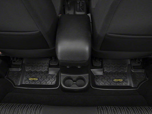 Barricade Rear Floor Mats; Black (07-18 Jeep Wrangler JK 2-Door)