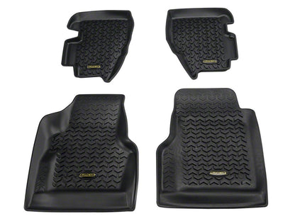 Barricade Front and Rear Floor Mats; Black (97-06 Jeep Wrangler TJ)