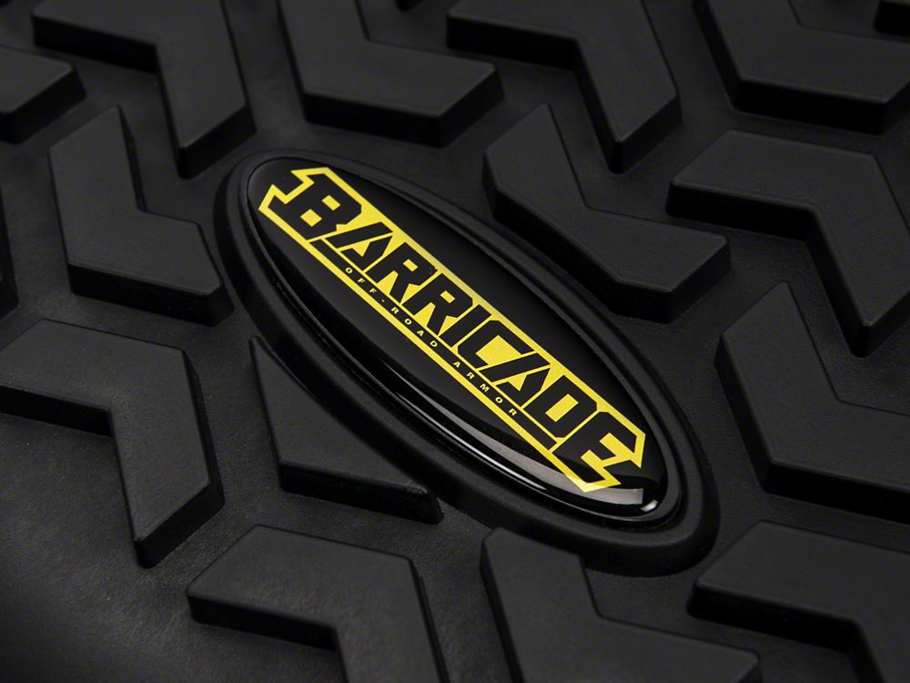 Barricade Front and Rear Floor Mats; Black (97-06 Jeep Wrangler TJ)