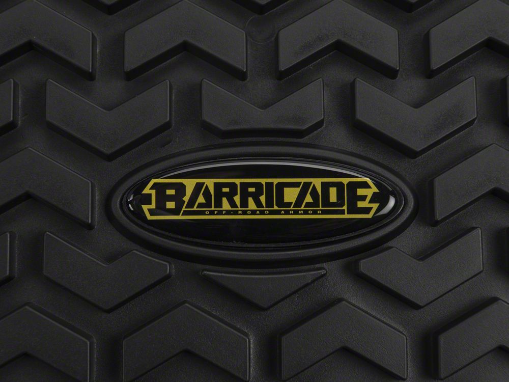 Barricade Front, Rear and Cargo Floor Mats; Black (97-06 Jeep Wrangler TJ)