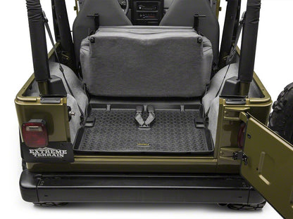 Barricade Front, Rear and Cargo Floor Mats; Black (97-06 Jeep Wrangler TJ)
