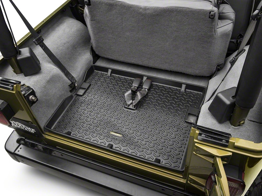 Barricade Front, Rear and Cargo Floor Mats; Black (97-06 Jeep Wrangler TJ)