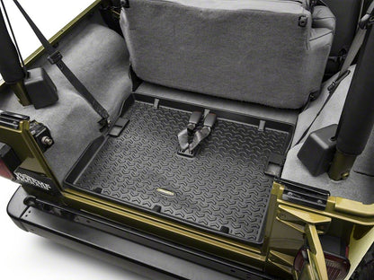 Barricade Front, Rear and Cargo Floor Mats; Black (97-06 Jeep Wrangler TJ)