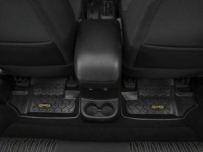 Barricade Front and Rear Floor Mats; Black (07-18 Jeep Wrangler JK 2-Door)