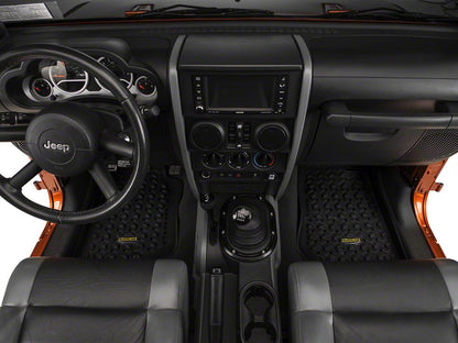 Barricade Front, Rear and Cargo Floor Mats; Black (11-18 Jeep Wrangler JK 2-Door)