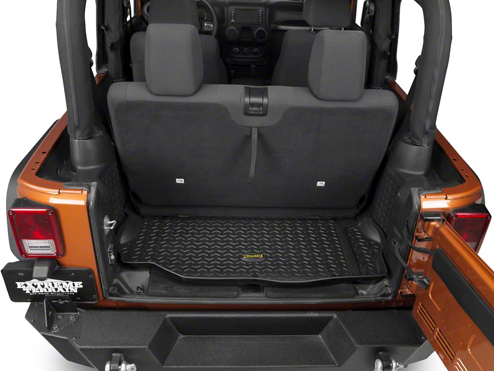 Barricade Front, Rear and Cargo Floor Mats; Black (11-18 Jeep Wrangler JK 2-Door)