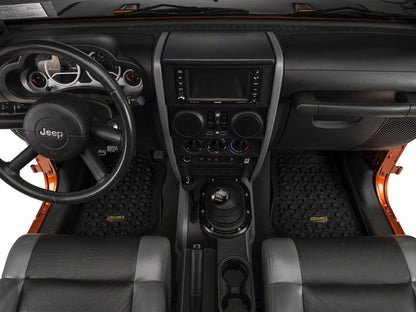 Barricade Front, Rear and Cargo Floor Mats; Black (11-18 Jeep Wrangler JK 4-Door)