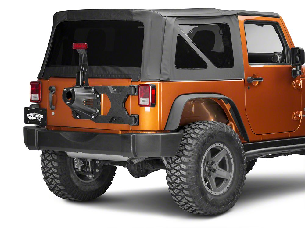 Barricade HD Tire Carrier Bracket for OEM Tire Mount (07-18 Jeep Wrangler JK)
