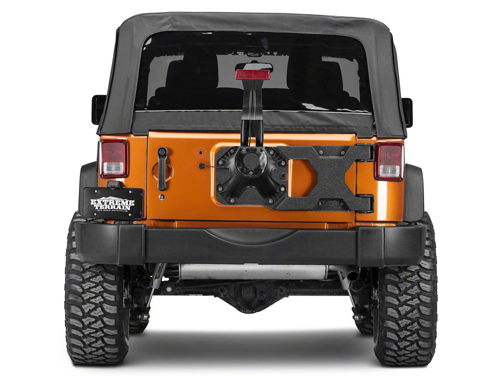 Barricade HD Tire Carrier Bracket for OEM Tire Mount (07-18 Jeep Wrangler JK)