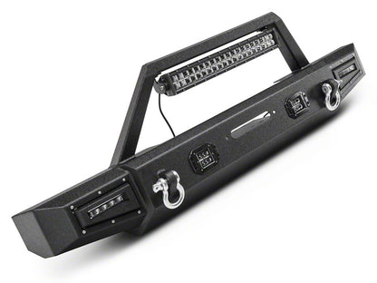 Barricade Vision Series Front Bumper with LED Fog Lights, Work Lights and 20-Inch LED Light Bar (18-25 Jeep Wrangler JL)