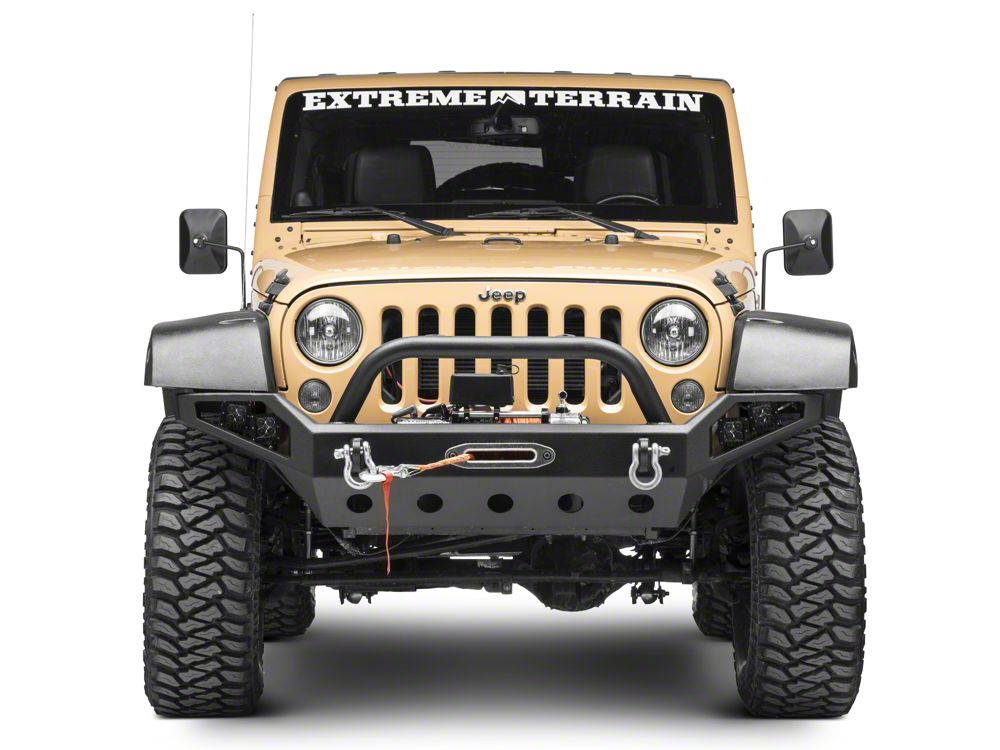 Barricade Rectangular Adventure Mirrors; Textured Black (66-25 Jeep CJ5, CJ7, Wrangler YJ, TJ, JK & JL)