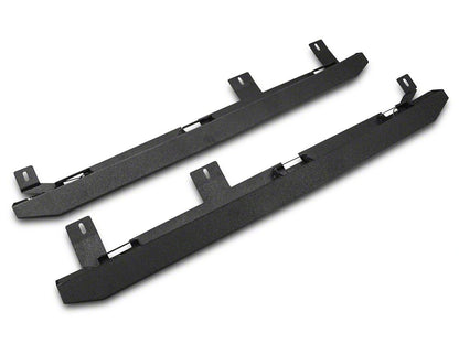 Barricade HD Rock Sliders with LED Rock Lights; Textured Black (07-18 Jeep Wrangler JK 4-Door)
