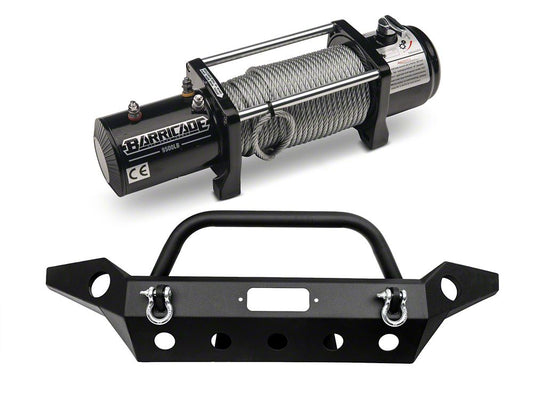 Barricade Trail Force HD Full Width Front Bumper with 9,500 lb. Winch (07-18 Jeep Wrangler JK)