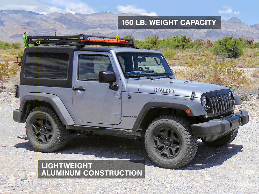 Barricade Removable Hard Top Roof Basket (07-18 Jeep Wrangler JK)