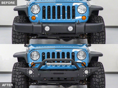 Barricade Adventure HD Front Bumper with LED Fog Lights and 20-Inch LED Light Bar (07-18 Jeep Wrangler JK)