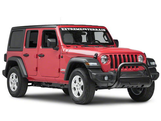 Barricade 3.50-Inch Oval Bull Bar with Skid Plate; Black (18-25 Jeep Wrangler JL)