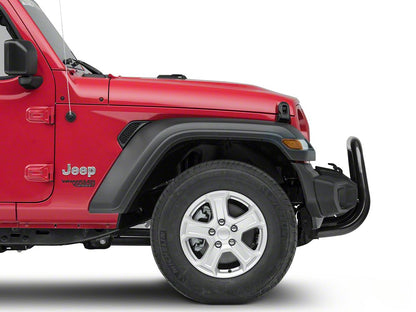 Barricade 3.50-Inch Oval Bull Bar with Skid Plate; Black (18-25 Jeep Wrangler JL)