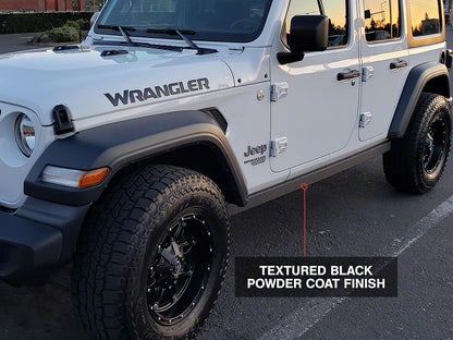 Barricade Rubi Rails; Textured Black (18-25 Jeep Wrangler JL 4-Door)