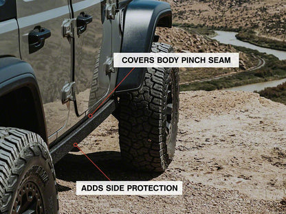 Barricade Rubi Rails; Textured Black (18-25 Jeep Wrangler JL 4-Door)