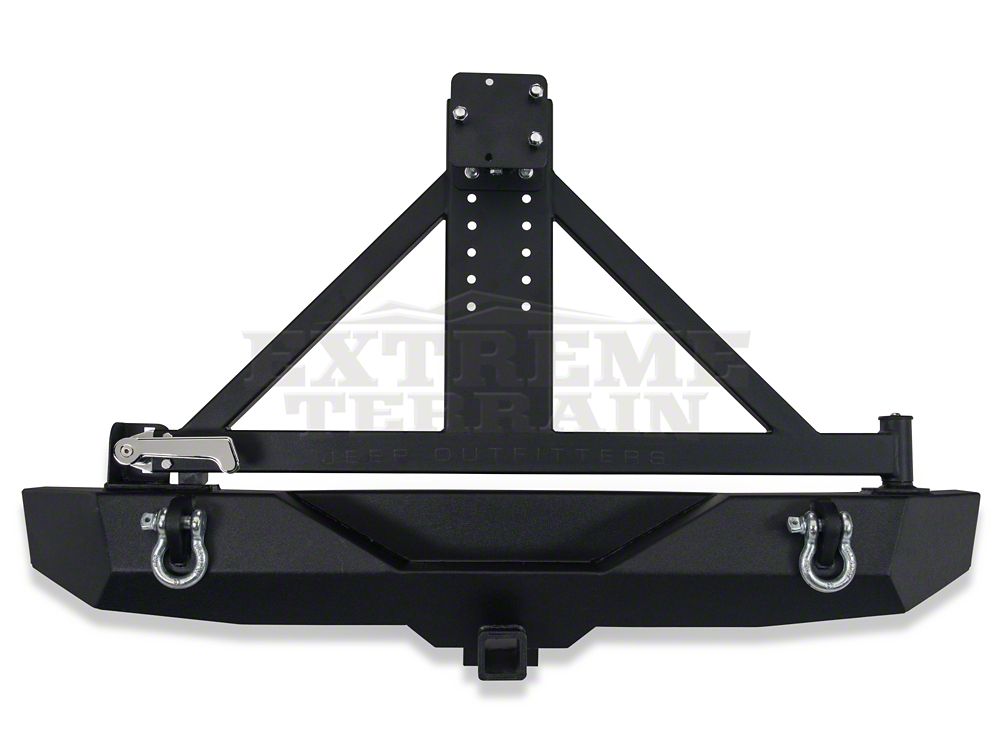 Barricade Trail Force HD Rear Bumper with Tire Carrier (07-18 Jeep Wrangler JK)