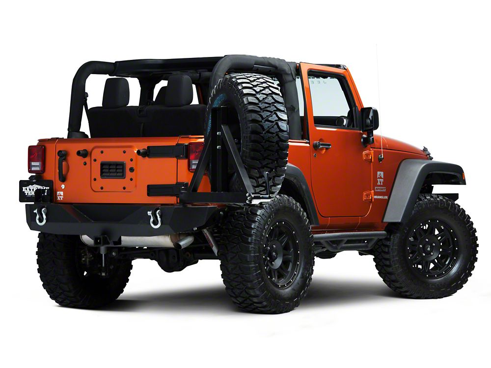 Barricade Trail Force HD Rear Bumper with Tire Carrier (07-18 Jeep Wrangler JK)