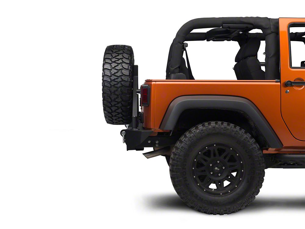 Barricade Trail Force HD Rear Bumper with Tire Carrier (07-18 Jeep Wrangler JK)