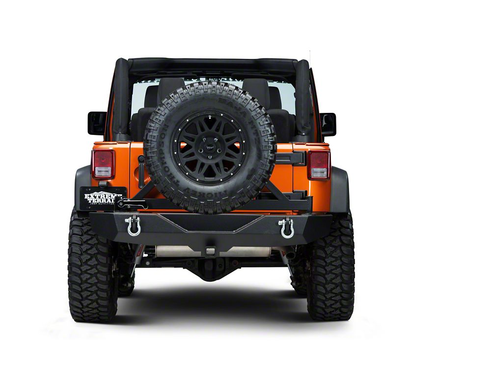 Barricade Trail Force HD Rear Bumper with Tire Carrier (07-18 Jeep Wrangler JK)